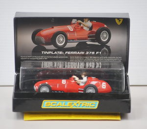 Lot 116 - Vintage boxed Ltd Ed Scalextric Slot Car Racer - Tin plate Ferrari 375
