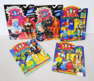 Lot 126 - 5 x Captain Planet Action Figures by Tiger Toys c1990s inc Capt Planet