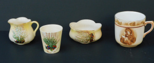 Lot 151 - 4 pces vintage inc Bairnsfather Ware Souvenir Great War cup, W & R