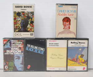 Lot 155 - Group lot of Vintage English Rock N Roll Cassette Tape Albums inc - Er