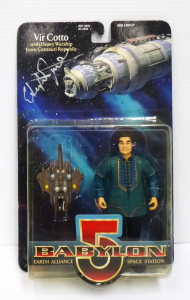 Lot 207 - Carded Babylon 5 Vir Cotto Action Figure Signed by Actor Stephen Furst