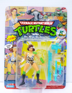 Lot 208 - Carded Teenage Mutant Ninja Turtles April the Ninja Reporter Action Fi