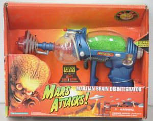 Lot 210 - Mars Attacks! Martian Brain Disintegrator Pistol by Trendmasters in Or