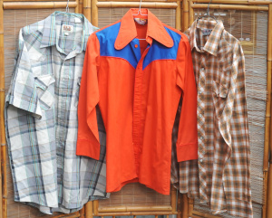 Lot 10 - 3 x Vintage Mens Western Shirts - Ely Cattlemen short sleeve & Amba
