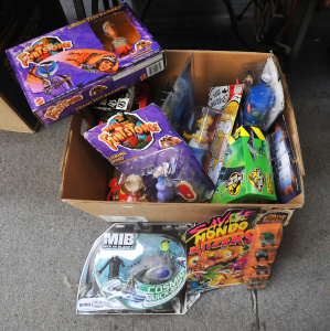 Lot 23 - Group Lot of Boxed and Carded Toys, Mostly from Movies and TV Shows inc