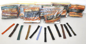 Lot 33 - 7 x Small bags of As New Ladies & Mens Leather Wristwatch Straps w