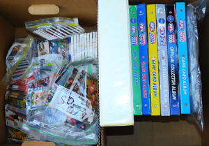 Lot 38 - Large lot 2 x Boxes Vintage & Modern Footy Cards - Sets & part