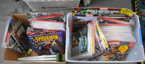 Lot 43 - Lot of 2 Boxes of Comic Book Items, inc Large Quantity of Marvel Fact F
