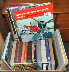 Lot 50 - Box Lot of Assorted Books & LP Records incl The Coming of the Maori