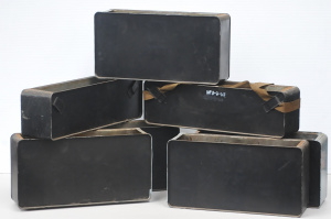 Lot 64 - 7 x Vintage Willow Branded Brass Ammunition Tins including Years 1949-1