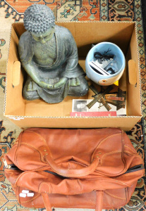 Lot 67 - Group lot mixed items - Modern Bird planter, boxed Danish Silver &