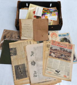 Lot 77 - Group Lot of Mixed Vintage and Antique Ephemera inc Etching by George C