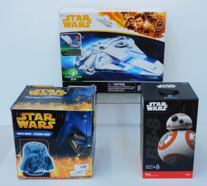 Lot 107 - 3 Boxed Star Wars Toys inc BB-8 App-Enabled Droid by Sphero, Millenniu