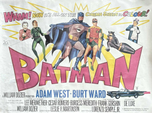 Lot 108 - Vintage 1966 One Sheet Batman Movie Poster starring Adam West & Bu