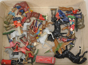 Lot 118 - Lot of Vintage Diecast Lead Figueres incl Cowboys, Britain's, Horses,