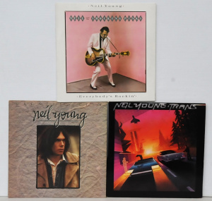Lot 119 - 3 x Vintage Neil Young Vinyl LP Records incl Everybodys Rocking, Neil