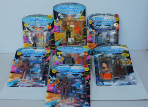Lot 120 - 7 x Star Trek The Next Generation Carded Action Figures by Playmates c