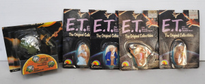 Lot 156 - Lot of 5 Carded ET Original Collectibles Featuring the Titular Charact