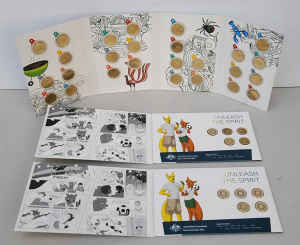 Lot 169 - Lot of Uncirculated Australian $1 and $2 Coins in Commemorative Albums
