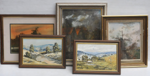 Group Framed Painting - 2 x oils by John De Blauw (1928 - 2025), watercolour sig