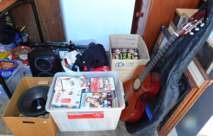 Lot 20 - Very Large Mixed Lot inc 34 Size Valencia Acoustic Guitar w Tuner and S Lot 20 - Very Large Mixed Lot inc 34 Size Valencia Acoustic Guitar w Tuner and S