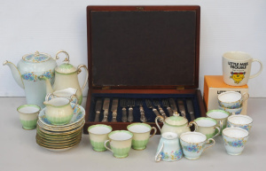 Lot 69 - Mixed Lot inc Mahogany Cutlery Canteen with Mixed Silverware, Boxed Wil Lot 69 - Mixed Lot inc Mahogany Cutlery Canteen with Mixed Silverware, Boxed Wil