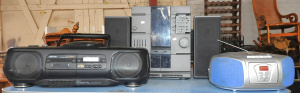 Lot 85 - 3 x Vintage Portable Stereo Units incl Philips FW2012 Portable Stereo S Lot 85 - 3 x Vintage Portable Stereo Units incl Philips FW2012 Portable Stereo S