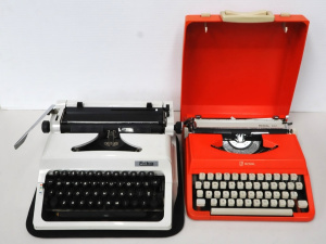 Lot 89 - 2 x Vintage Portable Typewriters incl Royal 201& Erika Model 34 Lot 89 - 2 x Vintage Portable Typewriters incl Royal 201& Erika Model 34