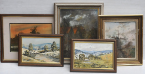 Lot 100 - Group Framed Painting - 2 x oils by John De Blauw (1928 - 2025), water Lot 100 - Group Framed Painting - 2 x oils by John De Blauw (1928 - 2025), water