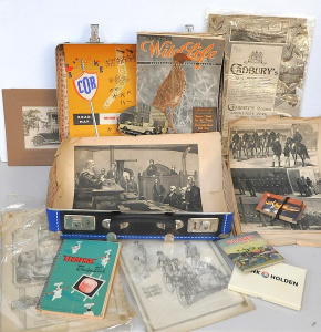 Lot 101 - Group lot Vintage ephemera Inc Australian Mid-Century Repro Ned Kelly