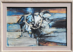 Lot 134 - Thomas Gleghorn (1925 - ) Large framed Oil painting - Evocation of the Lot 134 - Thomas Gleghorn (1925 - ) Large framed Oil painting - Evocation of the