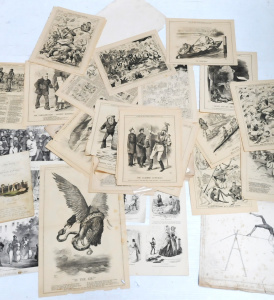 Lot 172 - Group Lot of 19thC Unframed Lithographs inc The Tour of Dr Syntax Illu