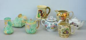 Lot 174 - Group lot vintage English ceramics inc Crown Devon musical tankard, Sa