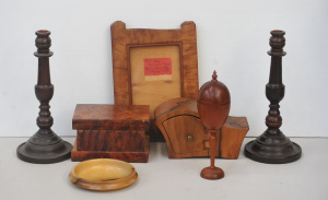Lot 176 - Lot of Native Australian and Exotic Timber Items inc Fiddleback Messma Lot 176 - Lot of Native Australian and Exotic Timber Items inc Fiddleback Messma
