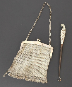 Lot 189 - 2 pces Sterling Silver inc Hallmarked Birmingham c1897 Button hook &am Lot 189 - 2 pces Sterling Silver inc Hallmarked Birmingham c1897 Button hook &am