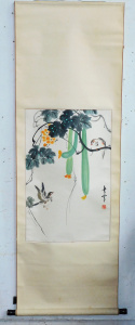 Lot 204 - Chinese Scroll - Attributed to Lou Shi Bai (Chinese 1918-2010) - Birds