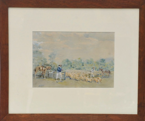 Lot 206 - Arthur Esam (1850 - 1938) Framed Watercolour & Gouache - Letting t