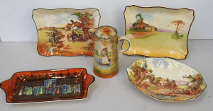 Lot 211 - 5pces Vintage Royal Doulton Series ware inc c1915 Mother & Child B Lot 211 - 5pces Vintage Royal Doulton Series ware inc c1915 Mother & Child B