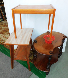 Lot 5 - Mixed Group lot inc 2 Mid Century Side Tables 43cm & 59cm H , Victor