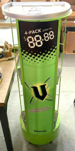 Lot 6 - Modern Point of Sale V Energy Drink Four Pack Display - Approx 120cm H