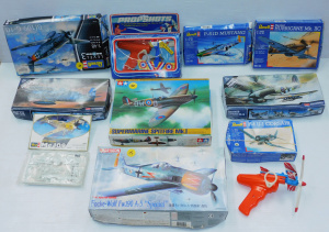 Lot 13 - Group lot of unmade WW2 era fighter planes from Revell, Academy, Tamiya Lot 13 - Group lot of unmade WW2 era fighter planes from Revell, Academy, Tamiya
