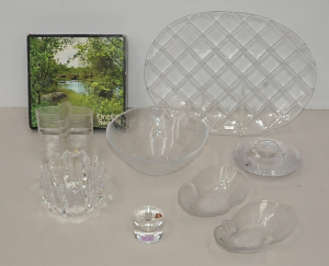 Lot 19 - Group Lot of Orrefors and Kosta Boda Swedish Glass Platters, Bowls, Can Lot 19 - Group Lot of Orrefors and Kosta Boda Swedish Glass Platters, Bowls, Can