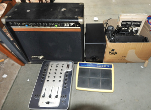 Lot 22 - Lot of Audio & Music Equipment incl Vintage Scorpion 40 Combo Guita Lot 22 - Lot of Audio & Music Equipment incl Vintage Scorpion 40 Combo Guita