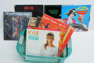 Lot 25 - Group lot of 12 vinyl LPs inc Kylie, U2, etc Some just jackets and some Lot 25 - Group lot of 12 vinyl LPs inc Kylie, U2, etc Some just jackets and some