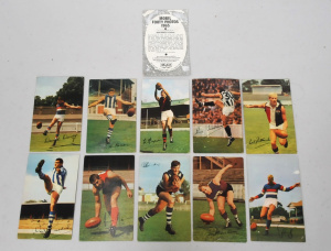 Lot 26 - Lot of 1965 and 1966 Mobil Footy Photos Cards (VFL) - Mixed Condition