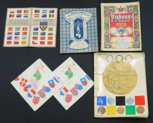 Lot 32 - Group lot vintage 1956 Melbourne Olympic Ephemera inc Serviettes, Souv