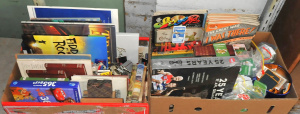 Lot 41 - 2 x Boxes of Mixed Items incl Assorted Books, Football Cards, Playing C
