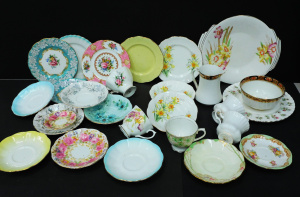 Lot 55 - Box lot of Royal Albert China - assorted patterns - plates, saucers, cu Lot 55 - Box lot of Royal Albert China - assorted patterns - plates, saucers, cu