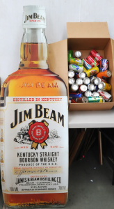 Lot 61 - Box of Vintage Empty Soft Drink Cans incl Cherry Coke, Passiona, Tarax, Lot 61 - Box of Vintage Empty Soft Drink Cans incl Cherry Coke, Passiona, Tarax,