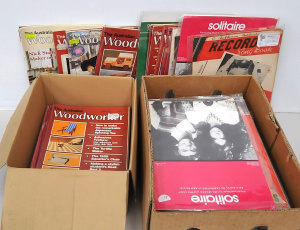 Lot 64 - 2 x Boxes of Vintage Song Books & Wood working Magazines incl The A